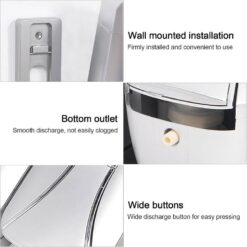 Distributeur savon liquide Manuel chrome 350ml – Image 4