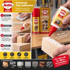 Alternative view of Colle Rapide Universelle Antia A557 avec Activateur Spray (100 ml + 25 g)