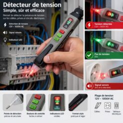 Alternative view of Détecteur voltage 12V 1000V AC CT44127