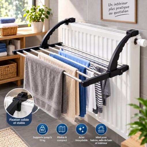 Sèche-Linge Pliable pour Radiateur KIBEX XL