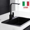 Mitigeur d'Évier de Cuisine DIMI 879-7 Noir Mat 360°