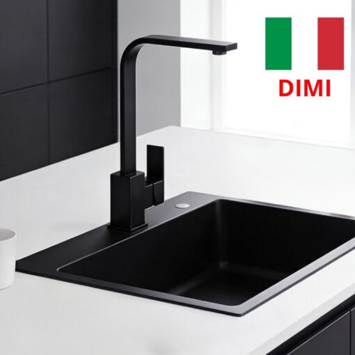 Mitigeur d'Évier de Cuisine DIMI 879-7 Noir Mat 360°