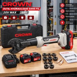 Pince Hydraulique 2 en 1 (Coupe & Sertissage) CROWN 20V Max CT65004XS-2 – Image 3