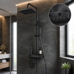 Colonne de Douche Multifonction Noir piano 879-21