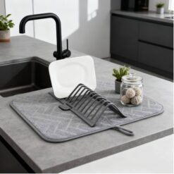 Tapis Égouttoir à Vaisselle Pliable en Microfibre – Image 7