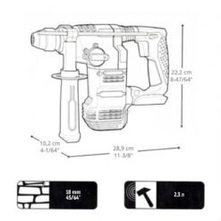 Marteau Perforateur Rotatif Sans Fil 20V Max Brushless CROWN CT28001XS-4 BMC – Image 4