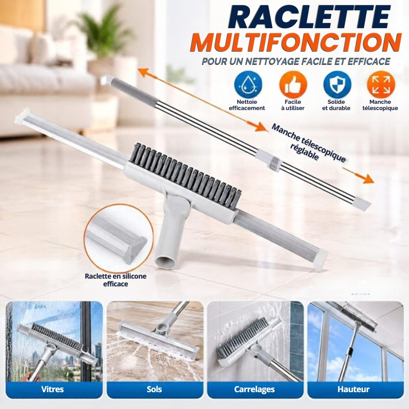 Balai Raclette de Sol avec Brosse CLEANTEX – Image 2