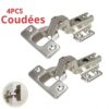 Lot de 4 Charnières Invisibles Coudées