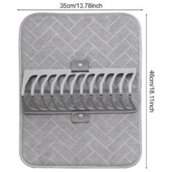 Tapis Égouttoir à Vaisselle Pliable en Microfibre – Image 6
