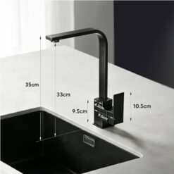 Mitigeur d'Évier de Cuisine DIMI 879-7 Noir Mat 360° – Image 6