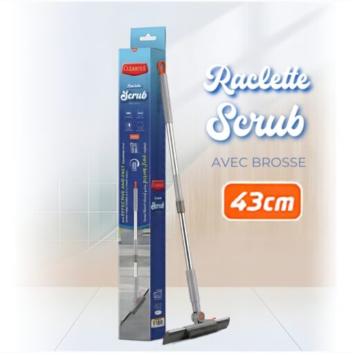 Balai Raclette de Sol avec Brosse CLEANTEX
